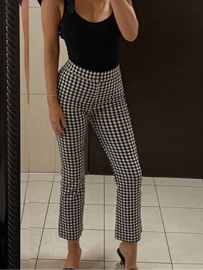 Zara Gingham Crop Pants